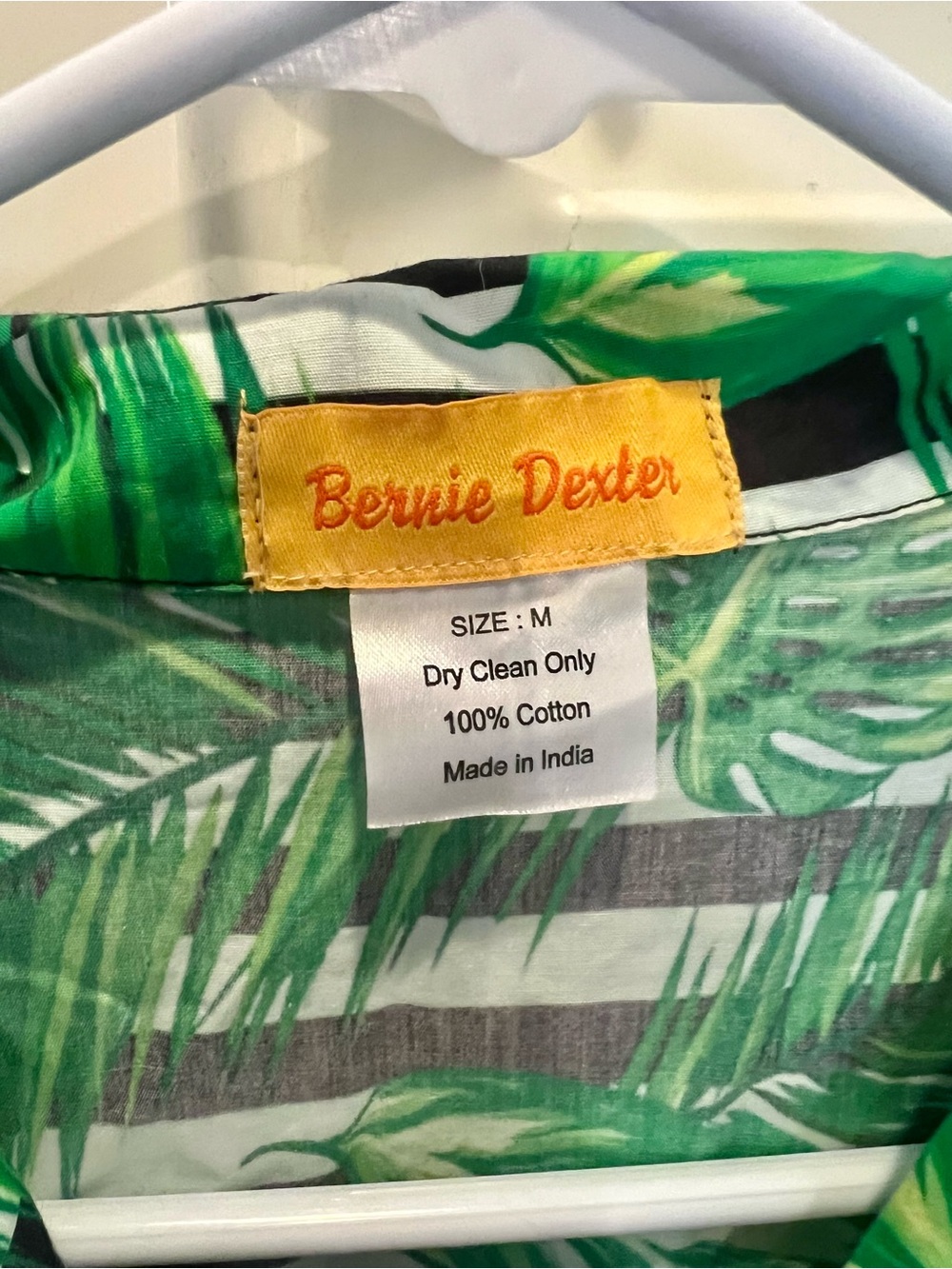 Bernie Dexter Green and White Tropical Print Dress
